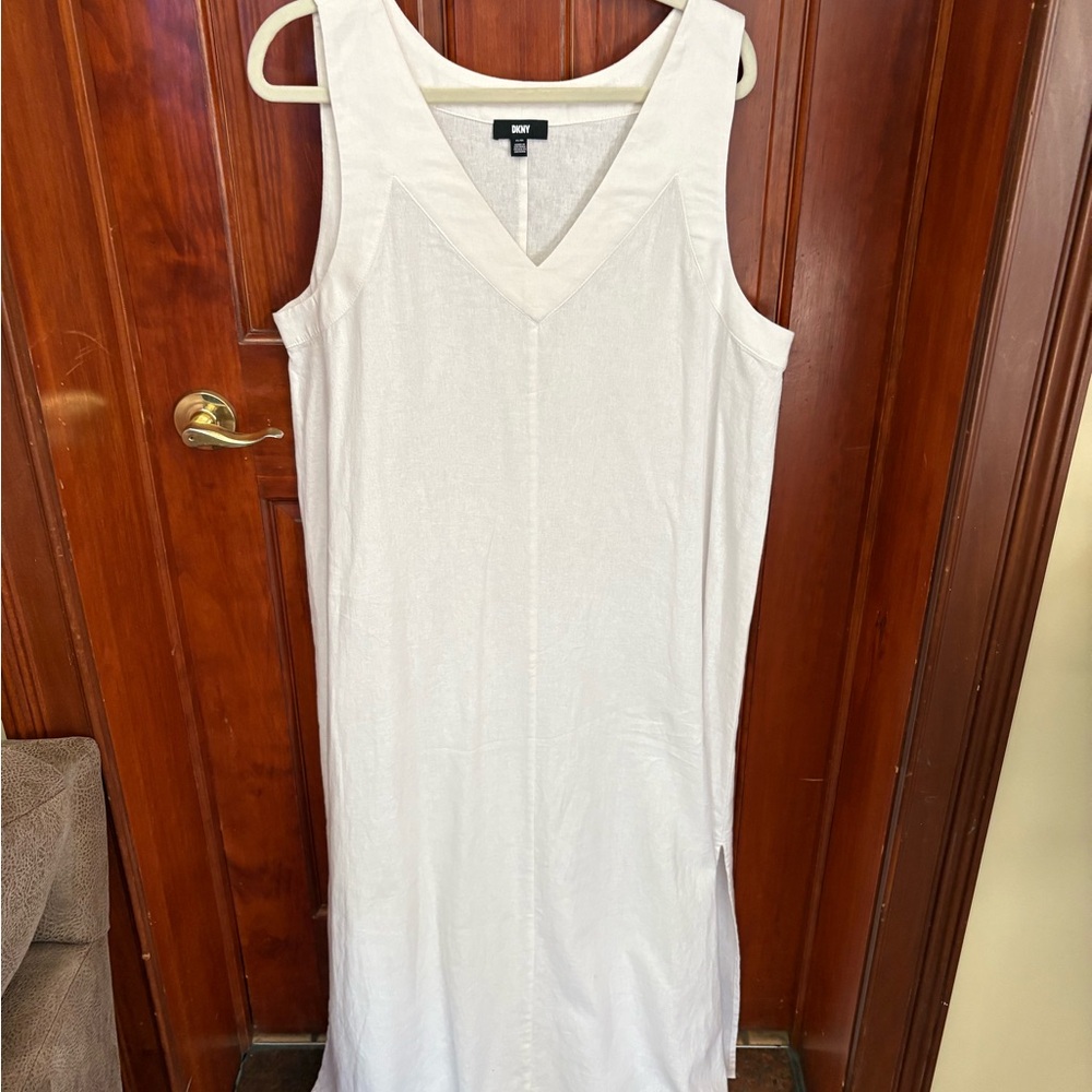 DKNY White Maxi Dress